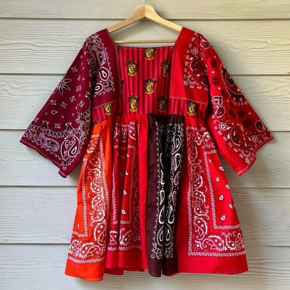 Handmade Hogwarts Harry Potter Gryffindor Bandana Dress SKU 02032